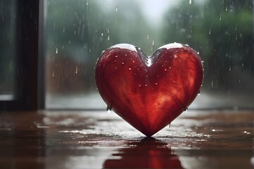 Heart Symbol in the Rain