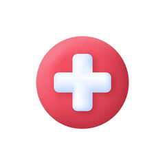 3D Medical pharmacy icon. Health insurance concept. Pharmacy concept. Trendy and modern vector in 3D style