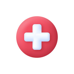 Obraz premium 3D Medical pharmacy icon. Health insurance concept. Pharmacy concept. Trendy and modern vector in 3D style