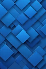 Elegant Blue Abstract Composition of Squares and Rectangles