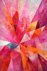 Sunrise Mirage: A Vibrant Abstract Fusion of Pink and Orange