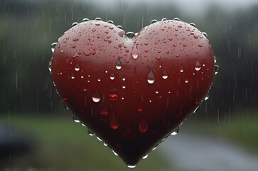 Heart Symbol in the Rain