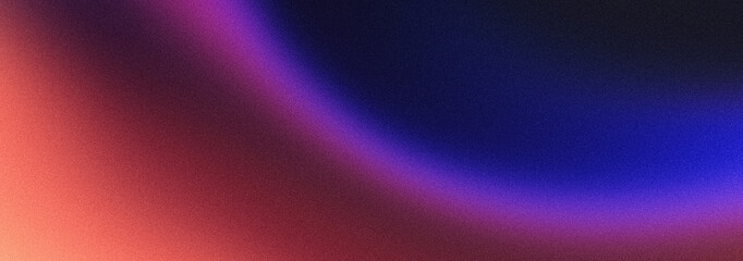 Grainy gradient background, dark blue orange red abstract color wave black backdrop, noisy texture banner header poster design