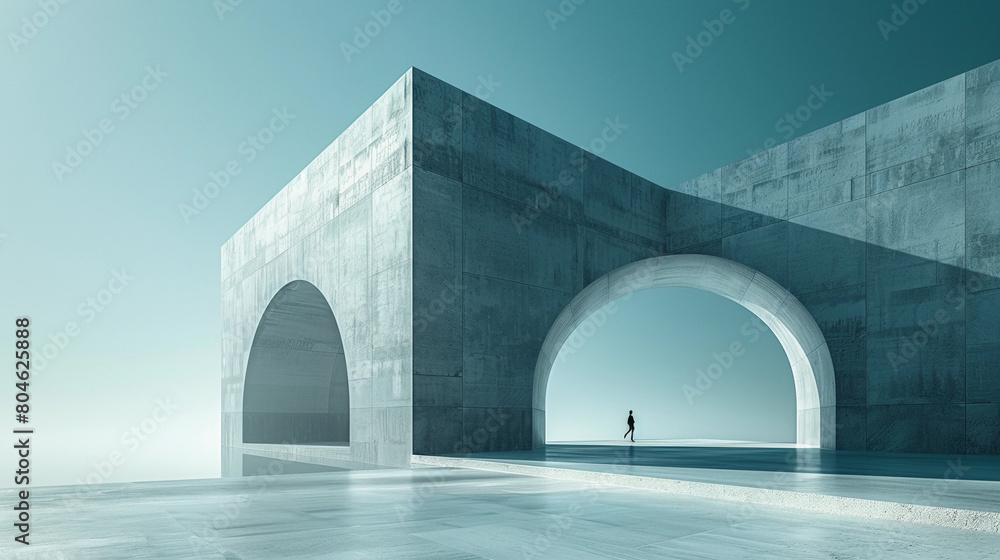 Poster minimalistic abstract monochromatic architecture background