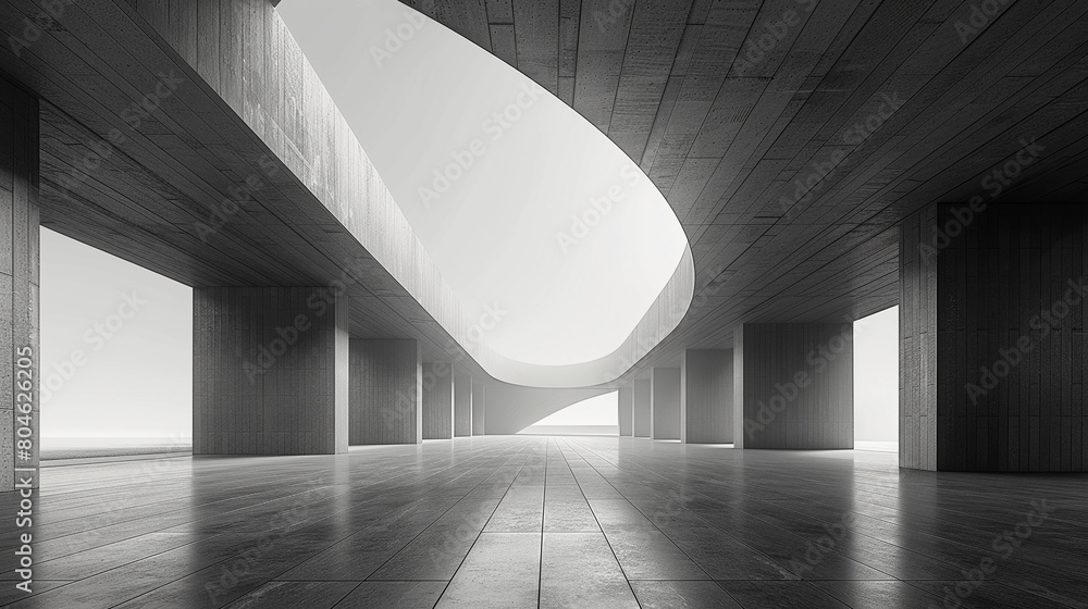 Poster minimalistic abstract monochromatic architecture background