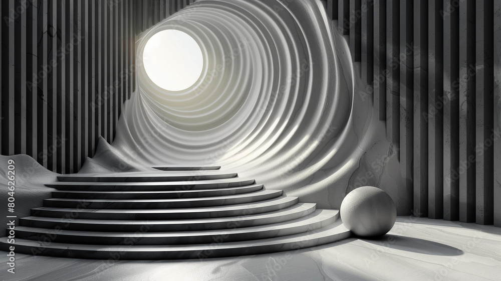 Poster minimalistic abstract monochromatic architecture background
