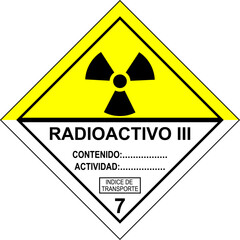  radiactivo 7-3, adr7, radiaci&oacute;n, firmar, radiactivo, contenido radiactivo, material radiactivo, nuclear, peligro, advertencia, s&iacute;mbolo, icono, azar, 3, at&oacute;mica, radioactividad, ilustraci&oacute;n, &aacute;tomos
