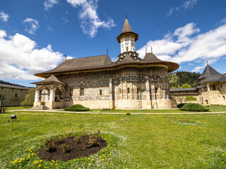 The Sucevita Monastery, Romania. One of Romanian Orthodox monasteries in southern Bucovina