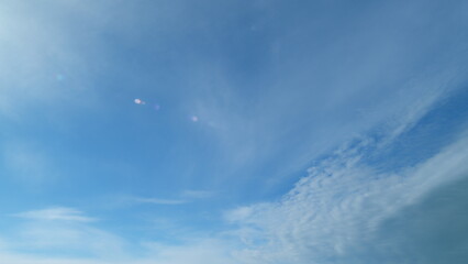 Blue sky with altostratus clouds. Beautiful blue sky with altostratus clouds background. Timelapse.