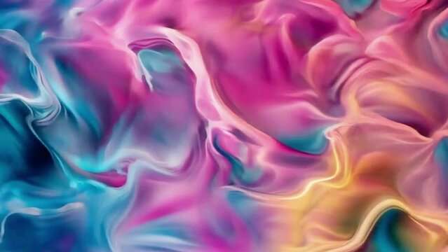 Fluid-like patterns morphing and swirling in a hypnotic display of colors, Abstract motion background 4K High-Quality Background video.