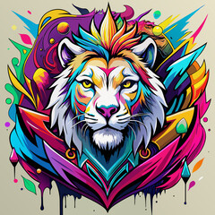 graffity art lion--white-background--epic-instagr