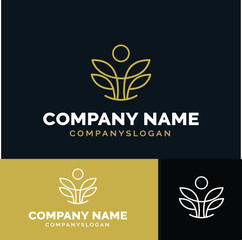 Yoga logo design, vector logo design, illustration 