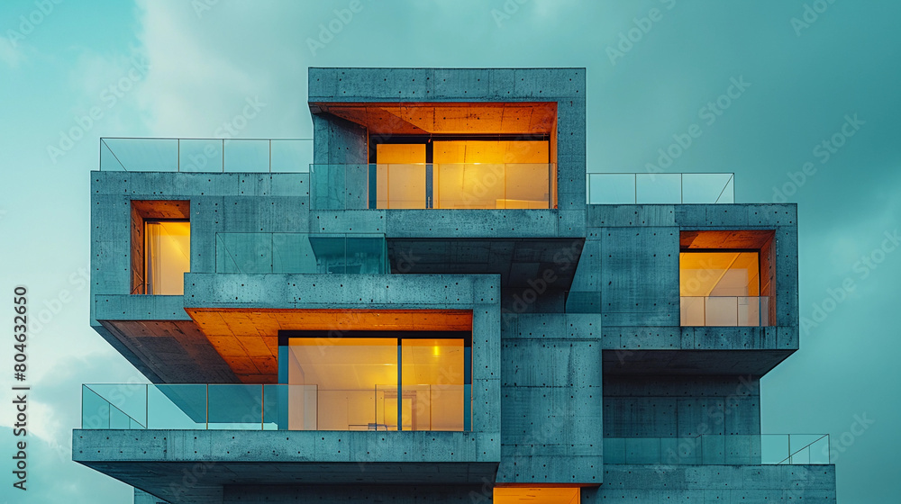 Poster modern architecture elements background