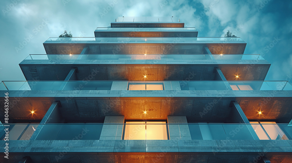 Poster modern architecture elements background