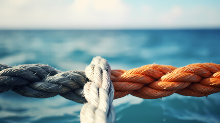 The knotted rope symbolizes the strength of unity