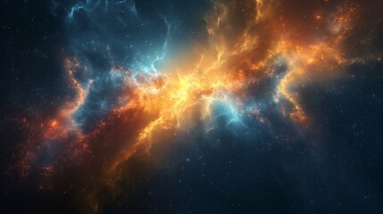 Fototapeta premium Vivid Galactic Core Explosion in Space