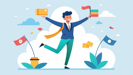 A dyspraxic event planner thrives in highpressure situations using their flexibility and adaptability to ensure a successful event.. Vector illustration