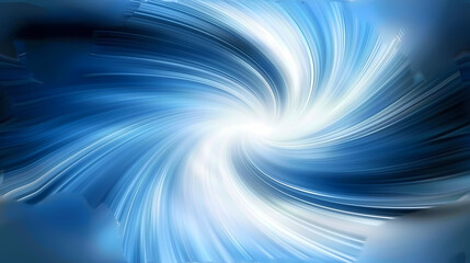 Abstract Blue Light Swirls in Dynamic Motion