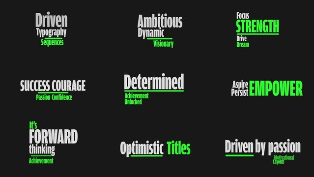 Commitment Motivational Title Animations 