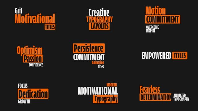 Confidence Motivational Title Animations
