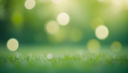 Abstract green defocused bokeh background create with ai