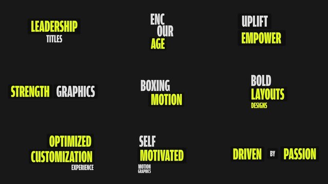 Optimistic Motivational Title Animations