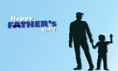Vector Happy Father's day post for social media ,poster, template, card and banners illustration background