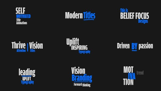 Uplift Motivational Title Animations