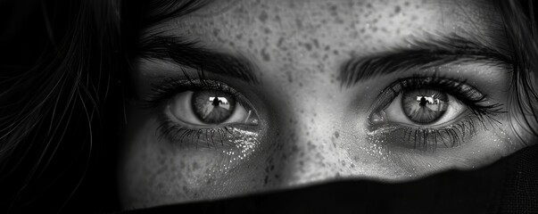 Eerie Eyes Peering from the Shadows Generative AI