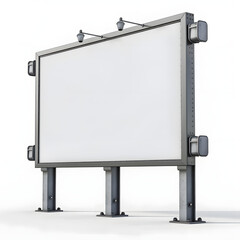 Obraz premium blank billboard isolated on white