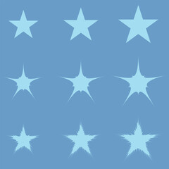 Star burst sticker set. Black flat price tags explosion silhouettes, starburst retro sale badge. Vector illustration star blank label, stickers emblem on white for promo offer sales coupon, banner