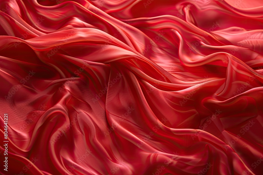 Aufkleber a red fabric with a pattern of swirls and lines. the fabric is very soft and looks like it is made o