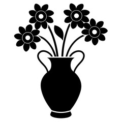 Blooming Beauty: Captivating Graphics of Flower Vase Illustrations