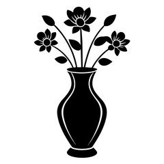 Blooming Beauty: Captivating Graphics of Flower Vase Illustrations