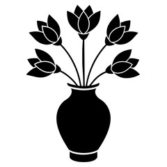 Blooming Beauty: Captivating Graphics of Flower Vase Illustrations