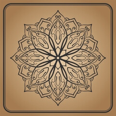 mandala ornament, round decorative design