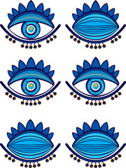Eyes and eyelashes icon vector illustration . Isolated icons