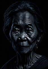 face, man, woman, seriously, painful, black, old, oldest, wrinkle, tiredness, elderly, people, evil, model, person, beauty, dark, head, mask, scary, art, eyes, fashion, monster, expression, makeup, an
