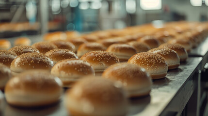  Production of bun at the factory.