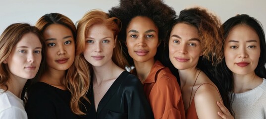 Obraz premium Diverse group of women embracing unity