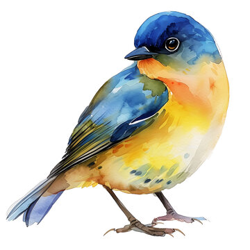 recommend clip art: Watercolor Bird Clipart on background