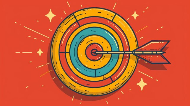 Simple graphic of a target with a dart in the center, set against a clean background, representing precise direct marketing