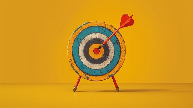 Simple graphic of a target with a dart in the center, set against a clean background, representing precise direct marketing