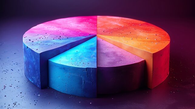Simple graphic of a pie chart divided among various digital platforms, representing affiliate marketing revenue shares