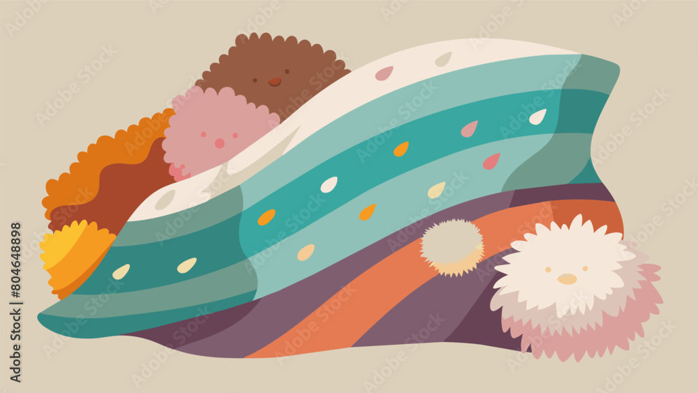 Poster a fuzzy fleece sensory blanket with different textures and fabrics to touch and play with for a soot