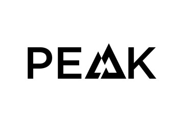 Peak monogram logo,  creative element concept Premium Vector