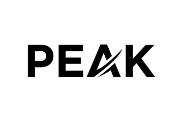 Peak monogram logo,  creative element concept Premium Vector
