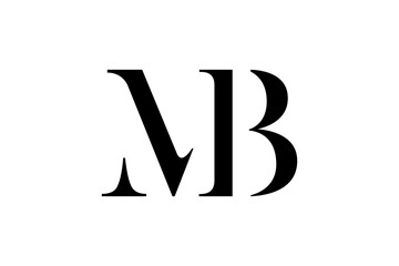Initial Letter MB Logo Template Design