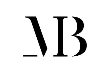 Initial Letter MB Logo Template Design