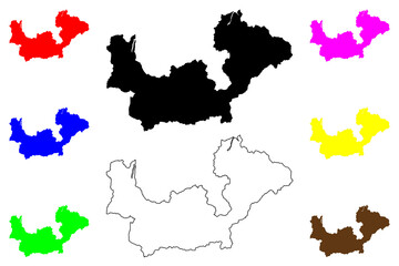 Sondrio province (Italy, Italian Republic, Lombardy region) map vector illustration, scribble sketch Province of Sondrio map